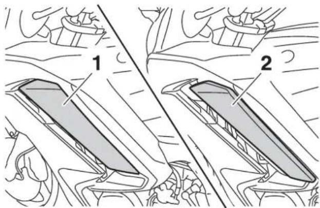 YAMAHA FJR1300AS (2014) - A burkolatszellőzők nyitása és zárása - 1