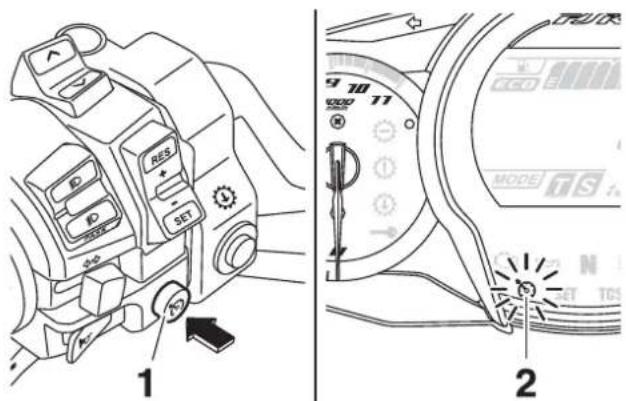 YAMAHA FJR1300AS (2014) - A sebességtartó bekapcsolása és beállítása - 1