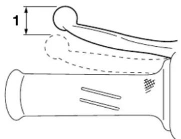 YAMAHA Vity 125 (2011) - A hátsó fékkar holtjátékának beállítása - 1