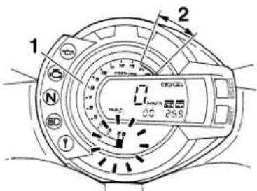 YAMAHA FZ6-N (2007) - LCD-szegmenses fordulatszámmérő - 1