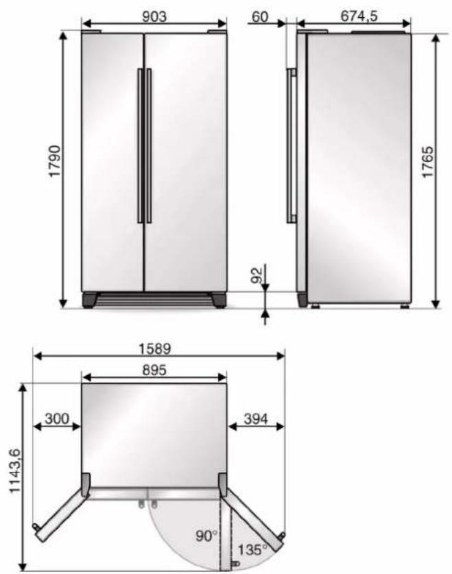 SIEMENS KA60NA15NE - Dimensionsdel'appareiletcotesd'encombrement - 1