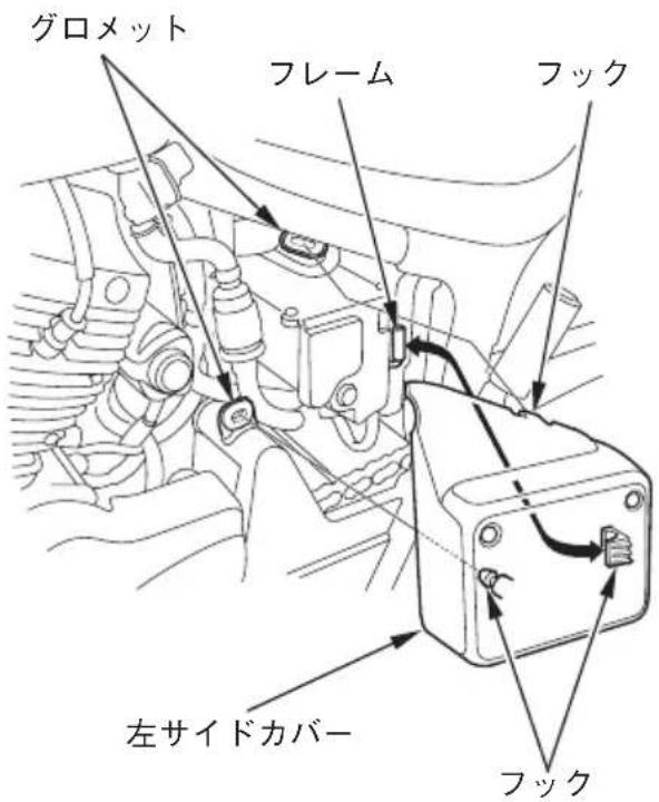 グロメット フレーム フック 左サイドカバー フック
