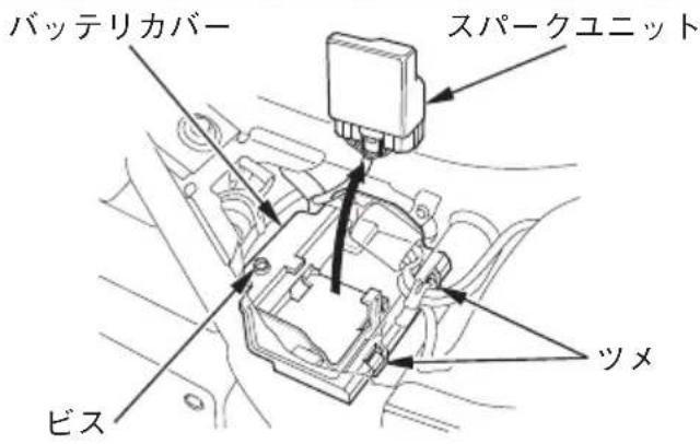バッテリカバー スパークユニット ツメ ビス