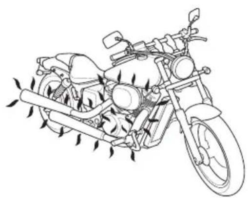 Honda Shadow Slasher VT400 (2001) - メンテナンスを安全に行うために - 2