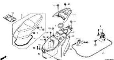 Honda Dio 110 (2015) - フューエルホース/チューブとビニールチューブ、および一般用チューブの使用について - 35