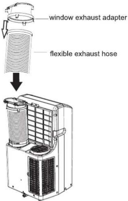 HISENSE AP1222CW1W - Install Exhaust Hose and Adapter - 2