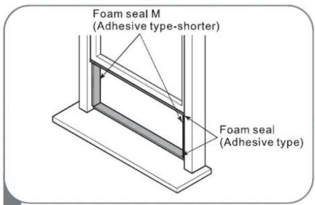 HISENSE AP1222CW1W - Installation In Vertical Sliding Windows - 1