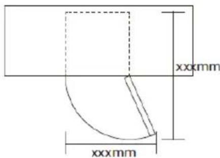 Infiniton RFD-311B - Requisitos de espacio - 1