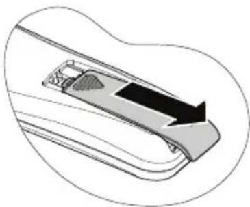 BENQ MP735 - Replacing the remote control battery - 1