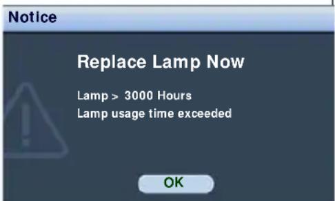 BENQ MP735 - Timing of replacing the lamp - 4