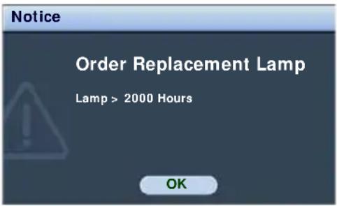 BENQ MP735 - Timing of replacing the lamp - 2