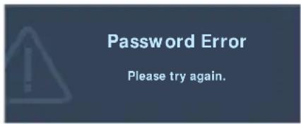 Password Error Please try again.