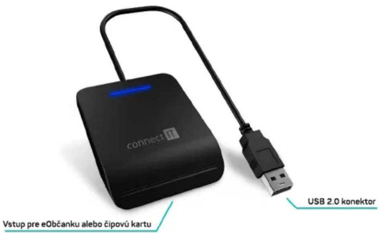 connect IT Vstup pre eObčanku alebo čipovú kartu USB 2.0 konektor