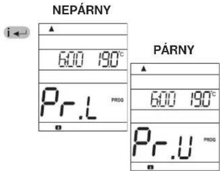 NEPÁRNY 600 190°C Pr.L PROG PÁRNY 600 190°C Pr.U PROG