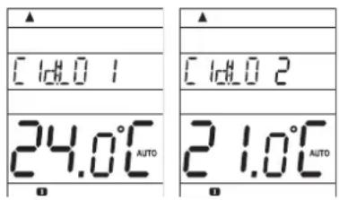 C 14.0 1 24.0°C AUTO C 14.0 2 2 1.0°C AUTO
