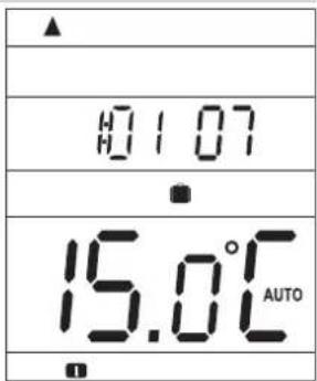 ▲ H01 07 15.0°C AUTO
