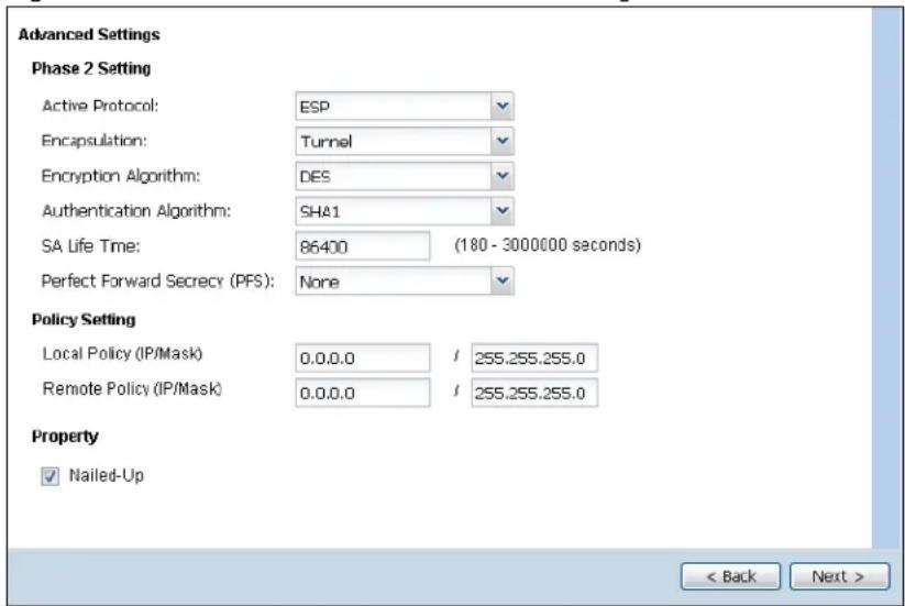 ZYXEL iCard 300U UAG5100 - VPN Advanced Wizard - Phase 2 - 1