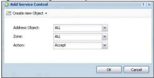 ZYXEL iCard 300U UAG5100 - Adding/Editing a DNS Service Control Rule - 1