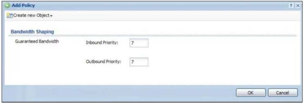 ZYXEL iCard 300U UAG5100 - The Bandwidth Management Add/Edit Screen - 1