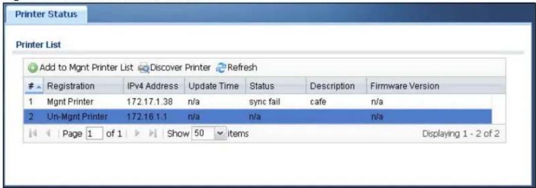 ZYXEL iCard 300U UAG5100 - The Printer Status Screen - 1