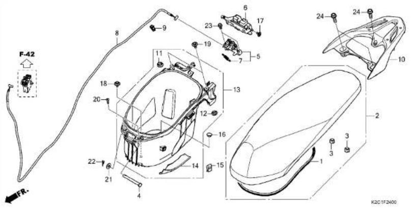 Honda Dio 110 (2023) - フューエルホース/チューブとビニールチューブ、および一般用チューブの使用について - 115