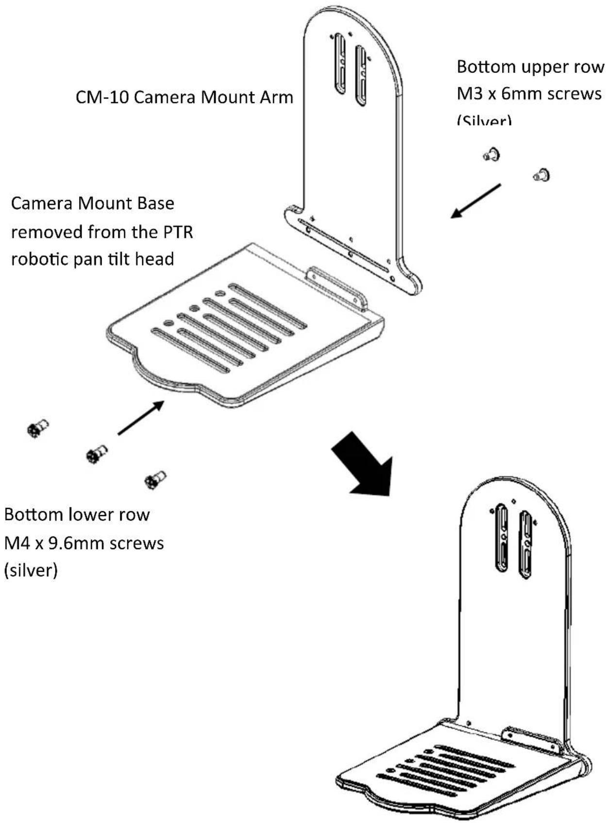 DataVideo CM-10 - Re-assemble the camera mount - 1