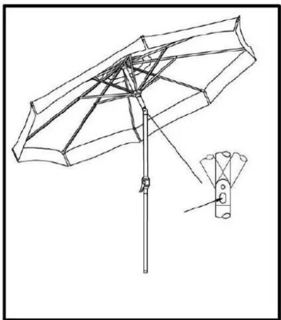 Sorara Palermo - Aluminum Garden Parasol-With Crank & Tilt - 4