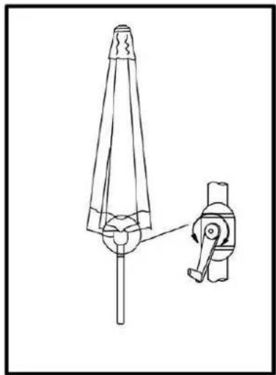 Sorara Palermo - Aluminum Garden Parasol-With Crank & Tilt - 2