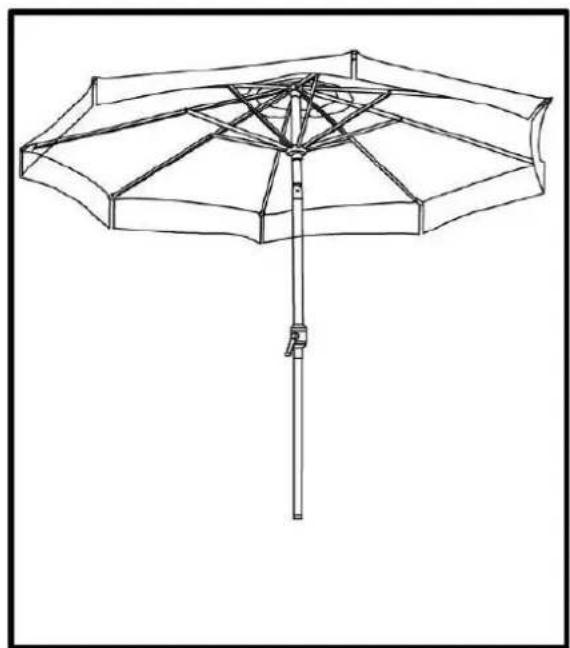 Sorara Palermo - Aluminum Garden Parasol-With Crank & Tilt - 3