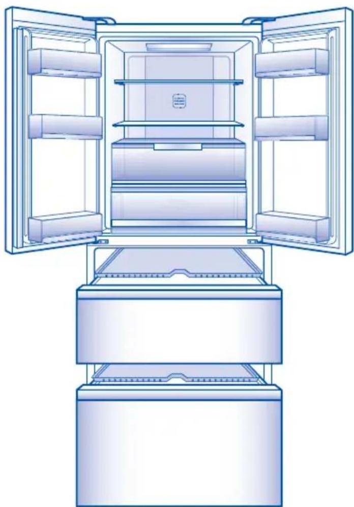 HAIER BCD-450WDGD - HCS 生态植物膜控湿 - 1