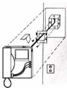 Technical diagram showing electrical installation with labeled components and wiring connections