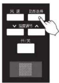 风速 功配选择 ✓ 指度调节 ↑ 开/关