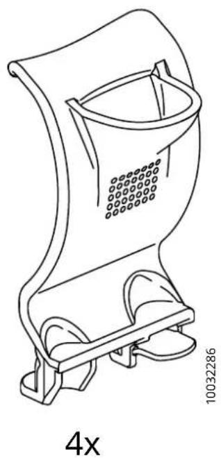 Line drawing of a 4x printer or device holder with no visible text or symbols