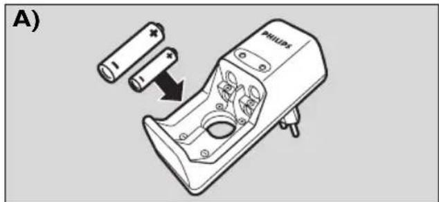 PHILIPS MultiLife SCB1230NB - Battery charging times: See fig. D. - 1