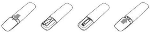 PHILIPS Signage Solutions 49BDL3056Q - 安装遥控器电池 - 1