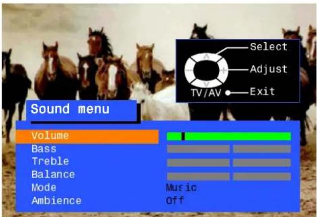PANASONIC TX-28PK3 - Sound menu - 7