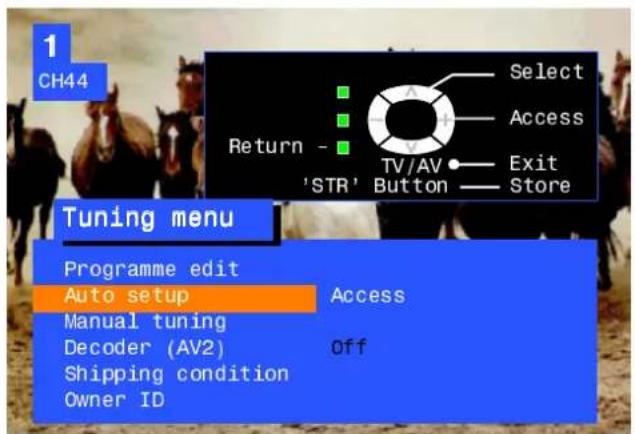 PANASONIC TX-28PK3 - To copy programme information to a compatible VCR connected to AV2 - 7
