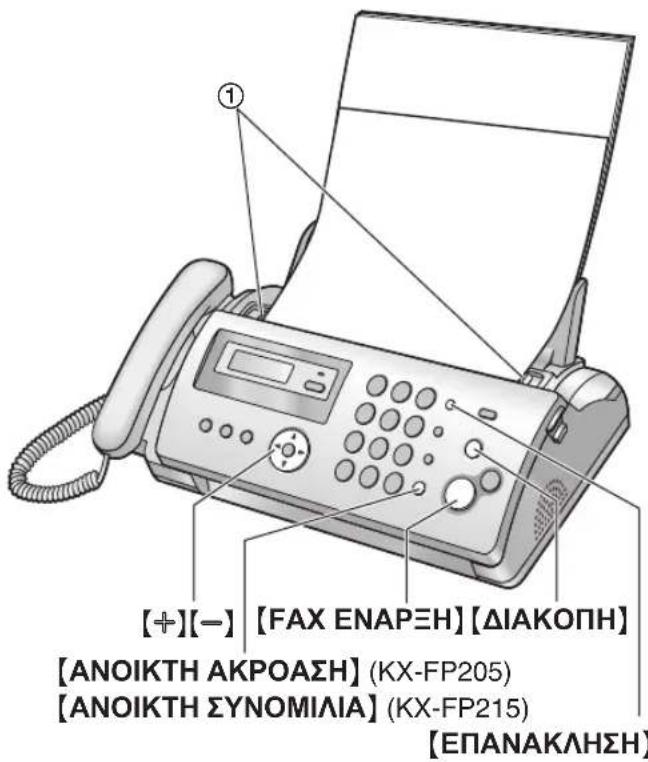[+](-) [FAX ENAPEH] [ΔΙΑΚΟΠΗ] [ANOΙΚΤΗ ΑΚΡΟΑΣΗ] (KX-FP205) [ANOΙΚΤΗ ΣΥΝΟΜΙΛΙΑ] (KX-FP215) [ΕΠΑΝΑΚΛΗΣΗ]