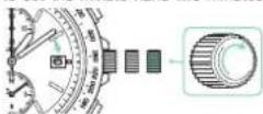 SEIKO VR43 - ⑦ For advancing the hands clockwise, turn the crown in the direction of the arrow mark to set the main time. - 1