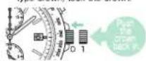 SEIKO VR43 - ⑤ Push the crown back in to the normal position. - 1