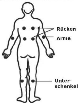 Rücken Arme Unterschenkel