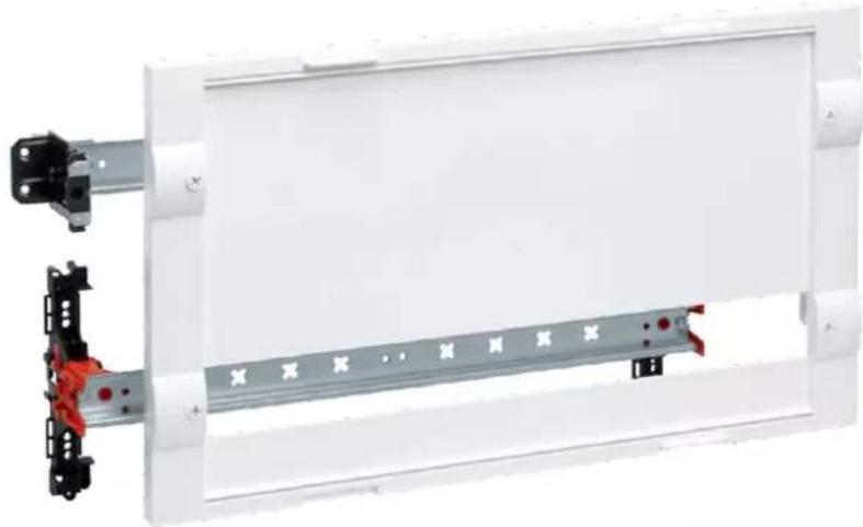 HAGER ZZ42BS - FD02A3: Kit with 1 depth-adjustable DIN rail and 1 standard DIN rail (430 x 300 x 147 mm) - 1