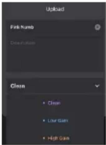 Upload Pink Numb Detection Clean Clean Low Gain High Gain
