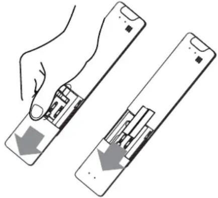 MIDEA MFCA70VA-W - Inserting and Replacing Batteries - 1