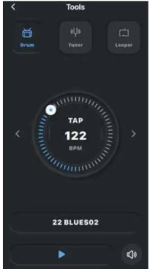 Tools Drum Tuner Looper TAP 122 BPM 22 BLUES02