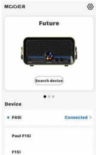 MODER Future Search device Device F40i Connected > Paul F15i F15i