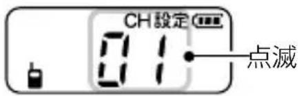 CH設定 点滅