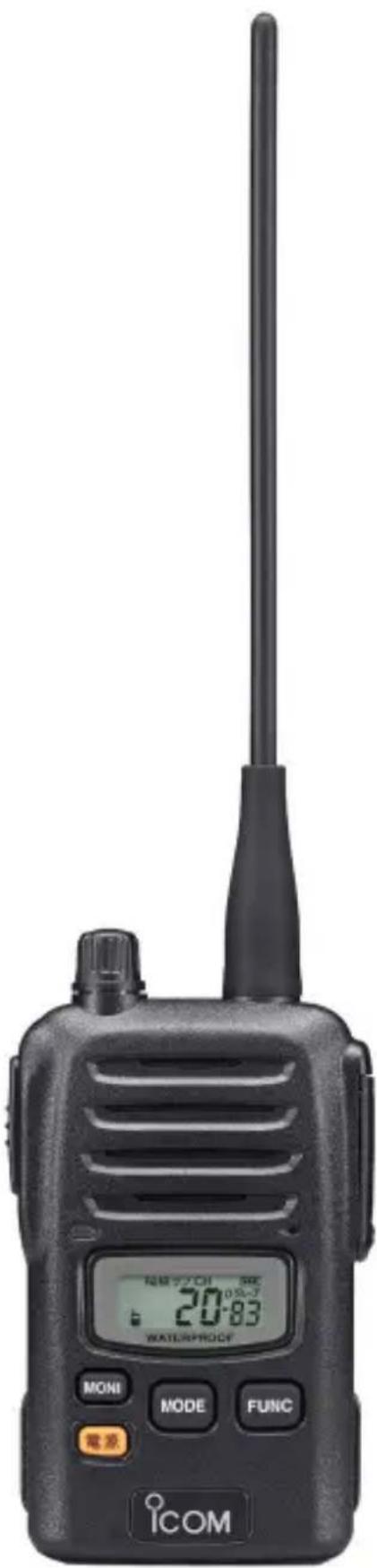 20:83 WATERPROOF MONI MODE FUNC 電源 ICOM