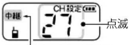 中軸 CH設定 27 点滅