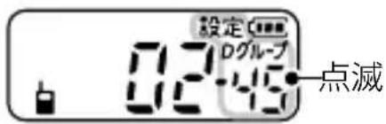 設定 Dグループ 点滅